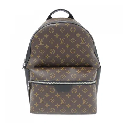 Pre-owned Louis Vuitton Monogram Macassar Marron Coated Canvas Backpack ()