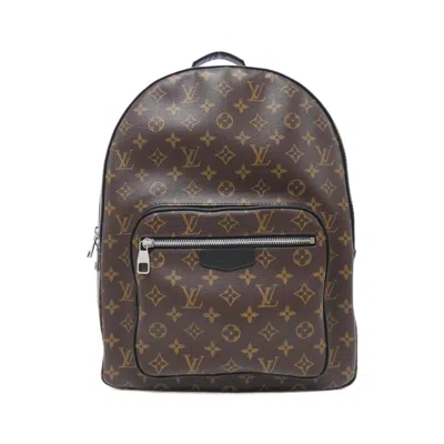 Pre-owned Louis Vuitton Monogram Macassar Marron Coated Canvas Backpack ()