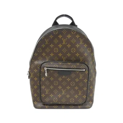 Pre-owned Louis Vuitton Monogram Macassar Marron Coated Canvas Backpack () In Brown