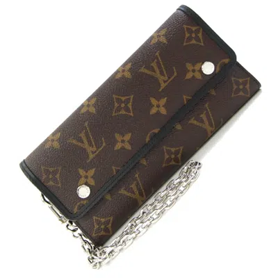 Pre-owned Louis Vuitton Monogram Macassar Monogram Macassar Monogram Long Wallet (tri-fold) ()