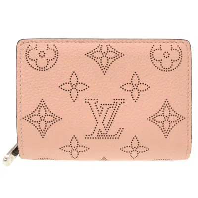 Pre-owned Louis Vuitton Monogram Magnolia Pink Mahina Leather Wallet (bi-fold) () In Magnolia, Pink