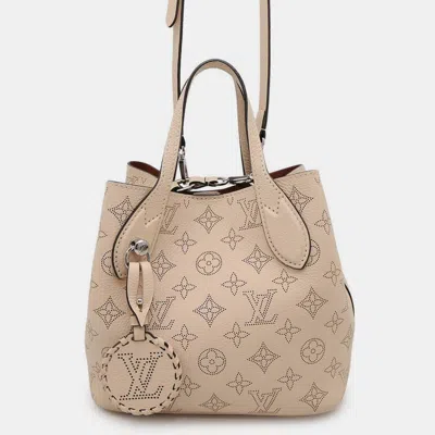 Pre-owned Louis Vuitton Monogram Mahina Blossom Pm Bag In Beige