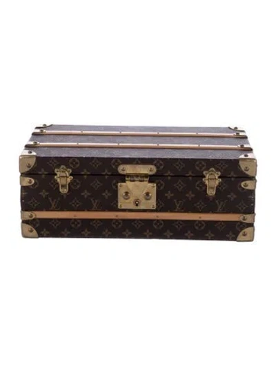 Pre-owned Louis Vuitton Monogram Malle Fleurs Flower Trunk In Brown