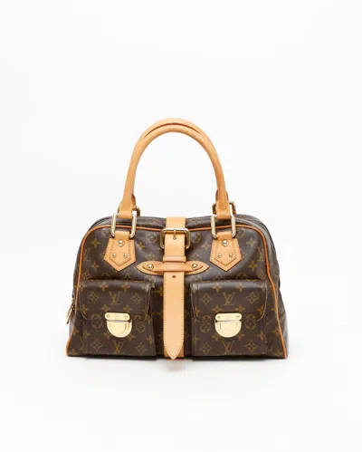 Pre-owned Louis Vuitton Monogram Manhattan Gm Bag In Brown