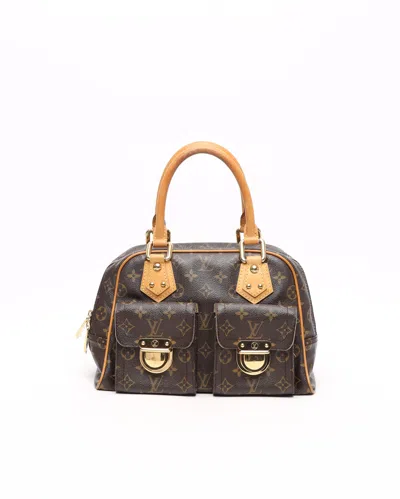Pre-owned Louis Vuitton Monogram Manhattan Pm Bag In Brown