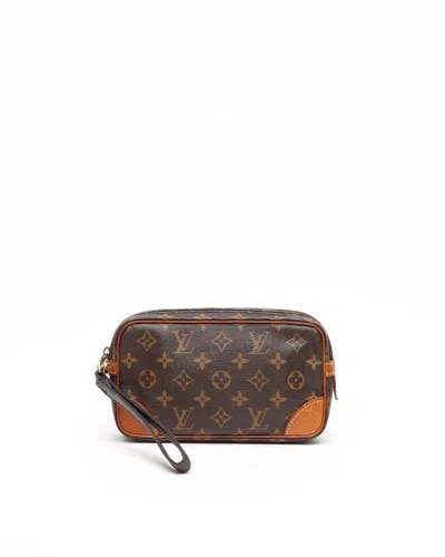 Pre-owned Louis Vuitton Monogram Marly Dragonne Pm Bag In Brown