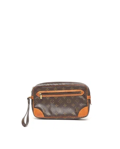 Pre-owned Louis Vuitton Monogram Marly Dragonne Pm Bag In Brown