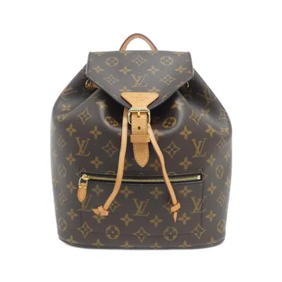 Pre-owned Louis Vuitton Monogram Marron Coated Canvas Backpack ()