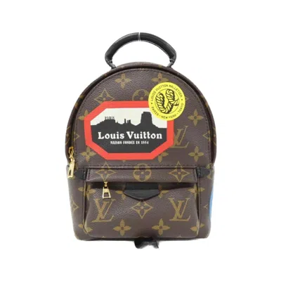 Pre-owned Louis Vuitton Monogram Marron Coated Canvas Backpack ()