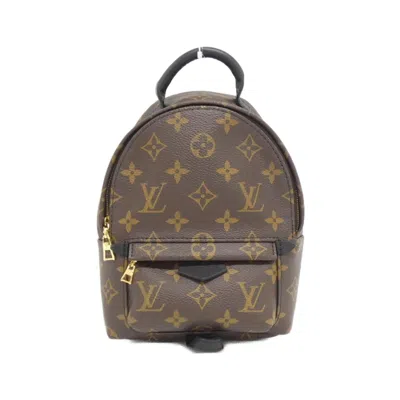 Pre-owned Louis Vuitton Monogram Marron Coated Canvas Backpack ()