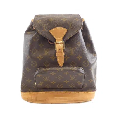 Pre-owned Louis Vuitton Monogram Marron Coated Canvas Backpack ()