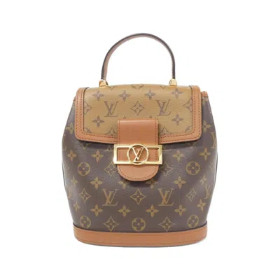 Pre-owned Louis Vuitton Monogram Marron Coated Canvas Backpack ()