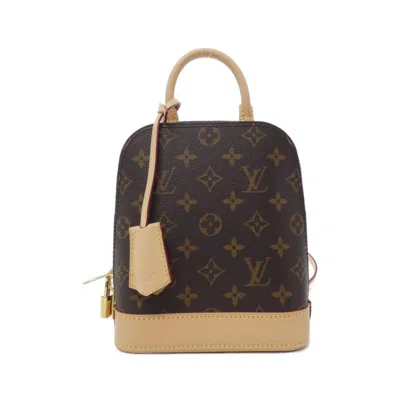 Pre-owned Louis Vuitton Monogram Marron Coated Canvas Backpack ()