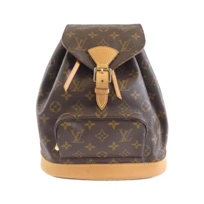 Pre-owned Louis Vuitton Monogram Marron Coated Canvas Backpack ()