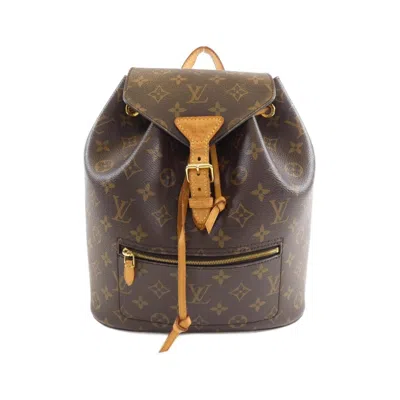 Pre-owned Louis Vuitton Monogram Marron Coated Canvas Backpack () In Brown