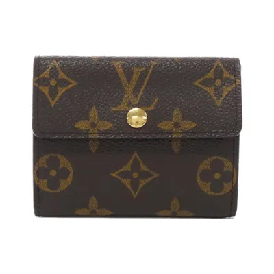 Pre-owned Louis Vuitton Monogram Marron Coated Canvas Coin Purse/coin Case ()