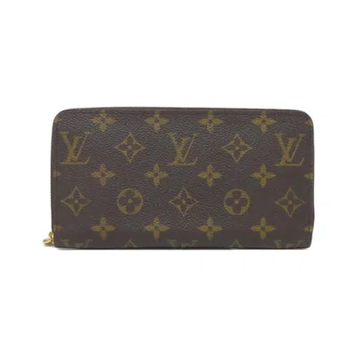 Pre-owned Louis Vuitton Monogram Marron Coated Canvas Long Wallet (bi-fold) ()