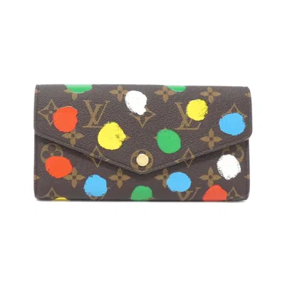 Pre-owned Louis Vuitton Monogram Marron Coated Canvas Long Wallet (bi-fold) () In Brown