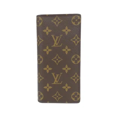 Pre-owned Louis Vuitton Monogram Marron Coated Canvas Long Wallet (bi-fold) () In Brown