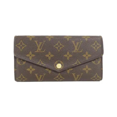 Pre-owned Louis Vuitton Monogram Marron Coated Canvas Long Wallet (bi-fold) () In Brown