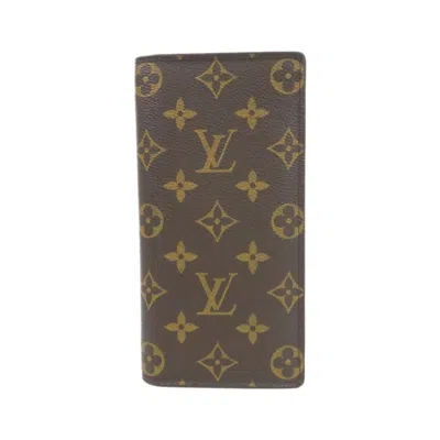 Pre-owned Louis Vuitton Monogram Marron Coated Canvas Long Wallet (bi-fold) () In Brown