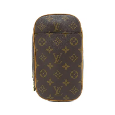 Pre-owned Louis Vuitton Monogram Marron Coated Canvas Pochette Shoulder Bag ()