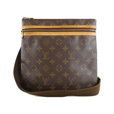 Pre-owned Louis Vuitton Monogram Marron Coated Canvas Pochette Shoulder Bag ()