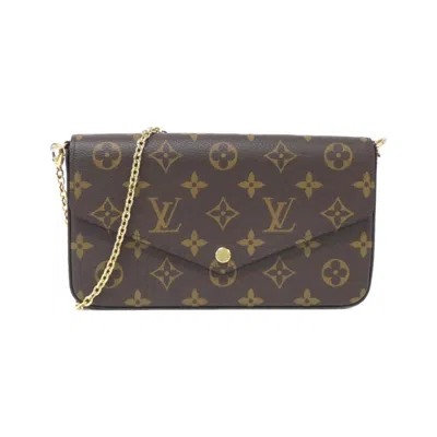 Pre-owned Louis Vuitton Monogram Marron Coated Canvas Pochette Shoulder Bag ()