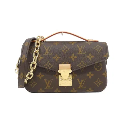 Pre-owned Louis Vuitton Monogram Marron Coated Canvas Pochette Shoulder Bag ()