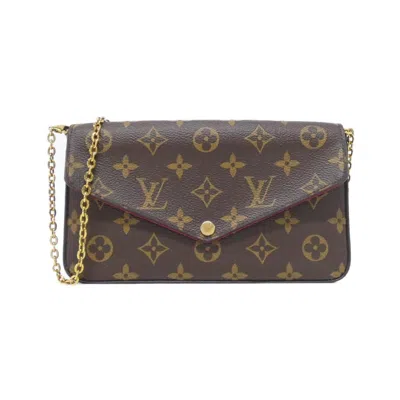 Pre-owned Louis Vuitton Monogram Marron Coated Canvas Pochette Shoulder Bag () In Brown