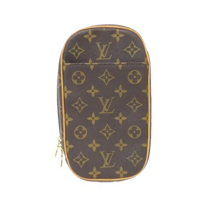 Pre-owned Louis Vuitton Monogram Marron Coated Canvas Pochette Shoulder Bag () In Brown