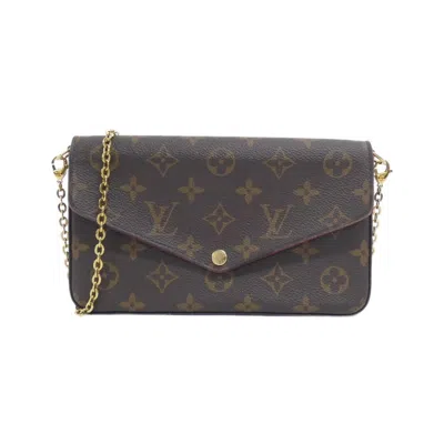 Pre-owned Louis Vuitton Monogram Marron Coated Canvas Pochette Shoulder Bag () In Brown