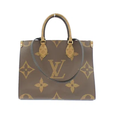 Pre-owned Louis Vuitton Monogram Marron Monogram Monogram Reverse Monogram Monogram Reverse Tote Bag (pre-owne
