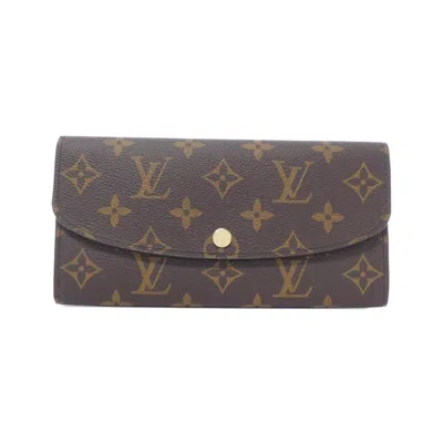 Pre-owned Louis Vuitton Monogram Marron Monogram Rose Ballerine Monogram Long Wallet (bi-fold) () In Multi