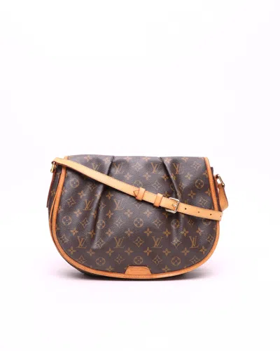 Pre-owned Louis Vuitton Monogram Menilmontant Mm Bag In Brown