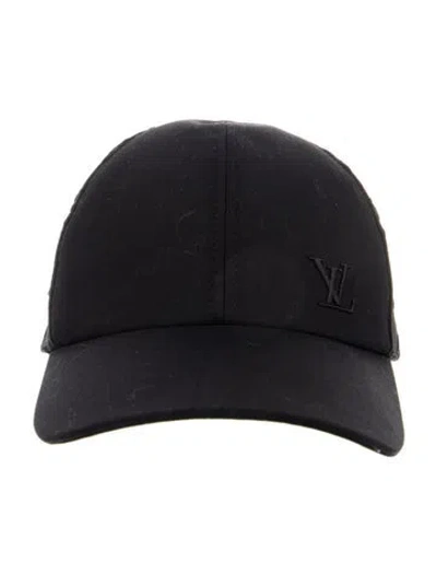 Pre-owned Louis Vuitton Monogram Mesh Cotton Baseball Cap In Black