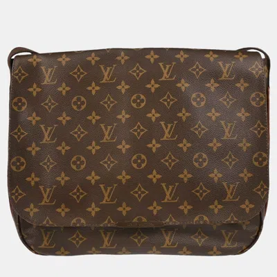 Pre-owned Louis Vuitton Monogram Messenger Beaubourg Mm Shoulder Bag In Brown