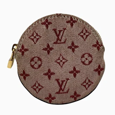 Pre-owned Louis Vuitton Monogram Mini Cerise Red Color Monogram Coin Purse/coin Case () In Cerise, Red Color