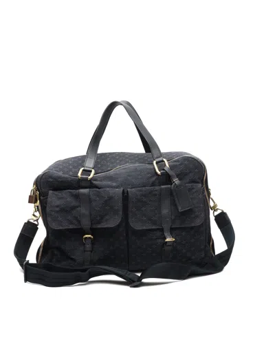 Pre-owned Louis Vuitton Monogram Mini Claudine Weekend Bag In Blue