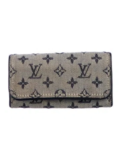 Pre-owned Louis Vuitton Monogram Mini Lin 4 Key Holder In Neutral