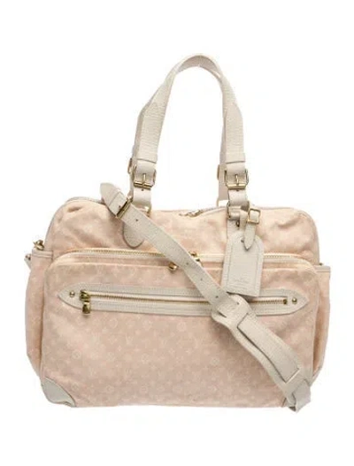 Pre-owned Louis Vuitton Monogram Mini Lin Diaper Bag Mini In Neutrals/pink