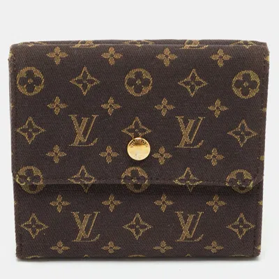 Pre-owned Louis Vuitton Monogram Mini Lin Elise Wallet