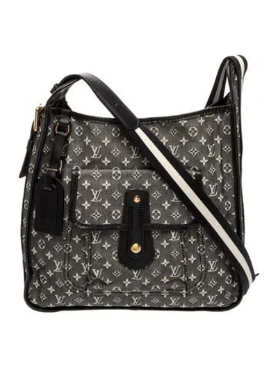 Pre-owned Louis Vuitton Monogram Mini Lin Mary Kate In Black