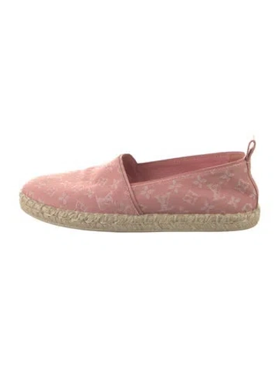 Pre-owned Louis Vuitton Monogram Mini Lin Pattern Canvas Espadrilles In Pink