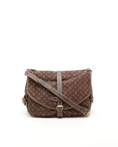 Pre-owned Louis Vuitton Monogram Mini Lin Saumur 30 Bag