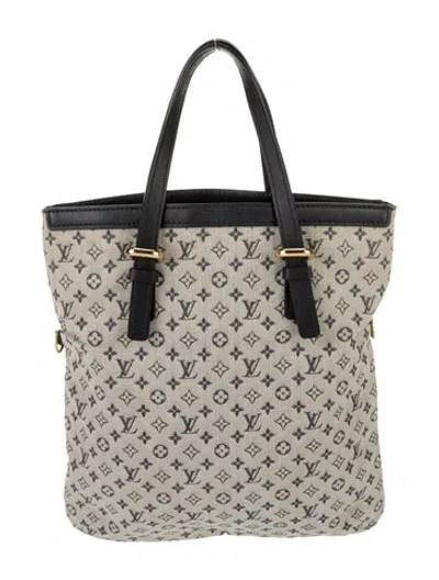 Pre-owned Louis Vuitton Monogram Mini Lin Tote In Blue