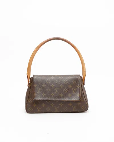 Pre-owned Louis Vuitton Monogram Mini Looping Bag In Brown