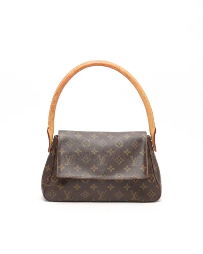 Pre-owned Louis Vuitton Monogram Mini Looping Bag In Brown