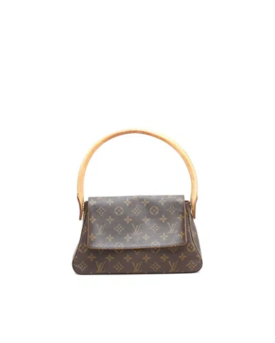 Pre-owned Louis Vuitton Monogram Mini Looping Bag In Brown
