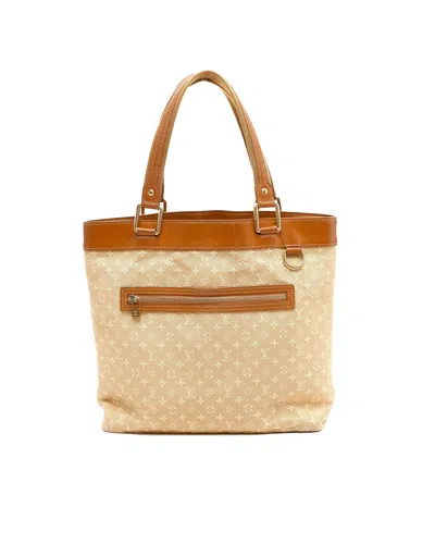 Pre-owned Louis Vuitton Monogram Mini Lucille Tote Bag In Sand